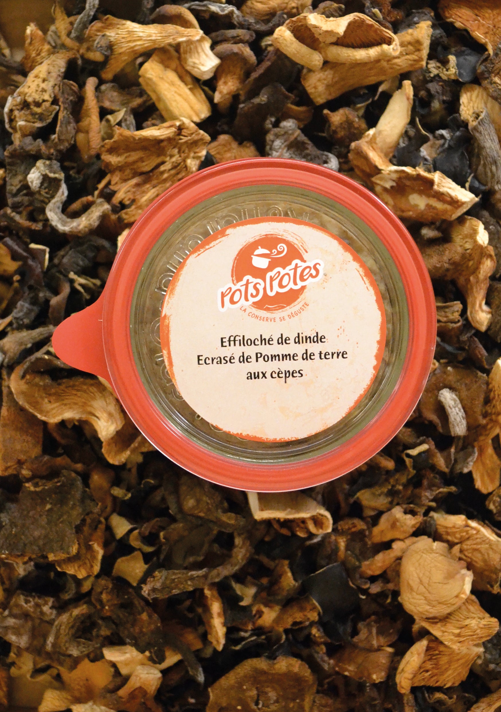Effiloché de dinde - Ecrasé de pomme de terre aux cèpes